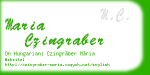 maria czingraber business card