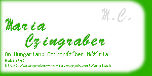 maria czingraber business card